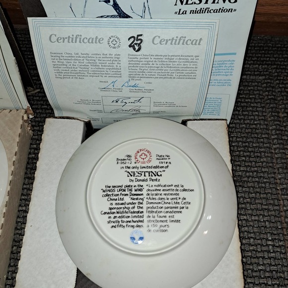 3 Display Plates by Dominion LTD Grizzly, Landing, Nesting COA/Box - Picture 7 of 7